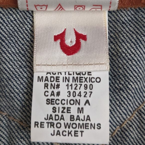 True Religion World Tour Jada Baja Denim Jacket M like new - Picture 9 of 10